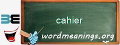 WordMeaning blackboard for cahier